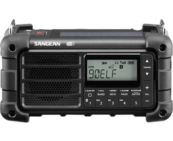 Sangean MMR-99 DAB - Midnight Black - DAB+ radio med handvev, solcellspanel, & batteridrift