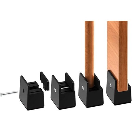 4 stk. Sengeforhøyer 2 tommer Justerbar Skrueklemme, Møbelforhøyer 5 cm For Sengeben Tykkelse Fra 0 Til 1,5 Tommer