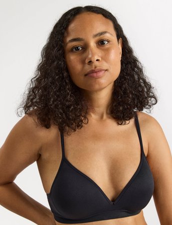Lindex Bra Soft Seamless Petite - Black - B x 70
