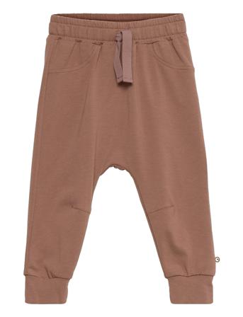 Cozy Me Dart Pants Baby Baby Trousers Ruskea Müsli By Green Cotton