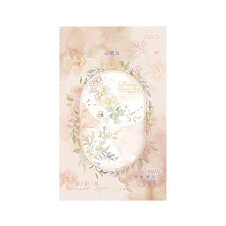 30 st Gula Akvarell Blomsterdekaler PET-Klistermärken för Scrapbook Journal Anteckningsbok Dekorativa Gåvor