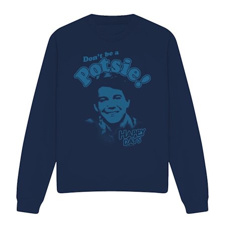 Happy Days Unisex Vuxen Don ́t Be a Potsy Sweatshirt XL Marinblå
