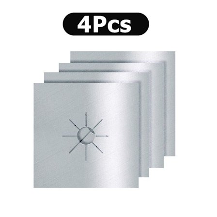 4 stk/sæt Gaskomfur Beskytter Liners Komfur Beskytter SØLV