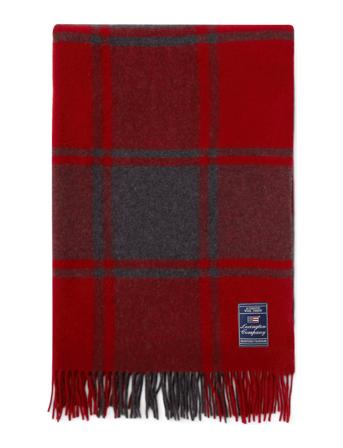 Checked Recycled Wool Throw Home Textiles Cushions & Blankets Blankets & Throws Multi/mønstret Lexington Home