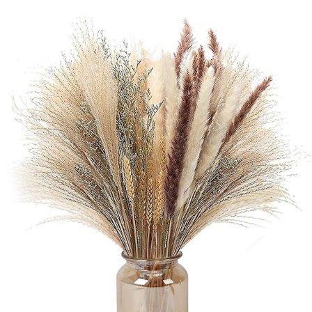 70 stk. Naturlig Pampasgræs Dekoration, 43 cm Tørret Pampasgræs Dekoration