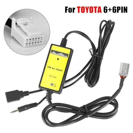 6+6Pin Bluetooth autosarja TOYOTA LEXUS Corolla RAV4 Camry -autoille MP3 USB AUX -adapteri 3,5 mm AUX-liitännällä