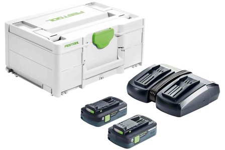 Festool SYS 18V 2x4,0/TCL 6 DUO Laddpaket 2 x 4,0 Ah, 18 V, Maskintillbehör & förbrukning