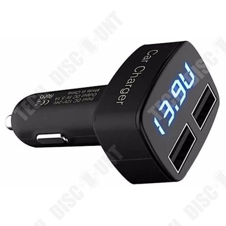 Bilhader - TD - USB - 2 Cigaretlighter Indgange - 12V - Optimeret til iPhone