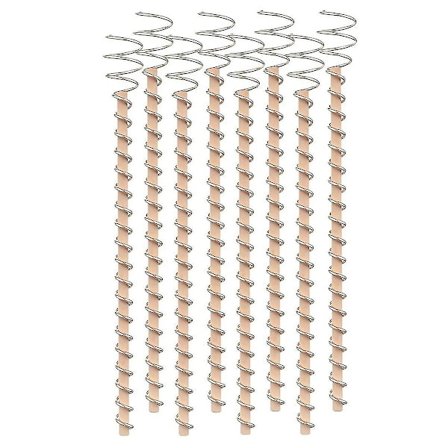 8-pak Elektrokultur Kobber Haveantenne - Ren Kobbertråd, Pæle til Dyrkning af Planter (17 tommer)