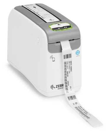 Zebra ZD510 DT PRINTER WRISTBAND ZPL II XML 300 DPI EU/UK CORDS USB THER