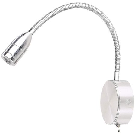 Lunartec Schwanenhallamp Bed: Led-säng- och läslampa med svanhals, väggmontering, 3 W, kallvitt (läslampa säng svanhals) TA