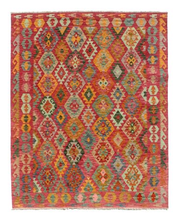 Tessuto A Mano Kilim Afghan Old Style Tappeto 181X237 Di Lana