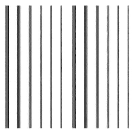 12 stk Fiskestang Reparasjon Karbonfiberstenger Solid Karbonstenger For Stangtupp Reparasjon Ferskvann Saltvann Fiskestang Reparasjon