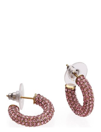 Lola Crystal Hoop Accessories Jewellery Earrings Hoops Rosa Bud To Rose*Betinget Tilbud