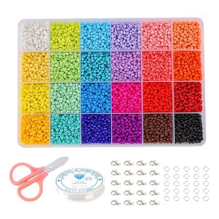 Glass Seed Beads for Bracelet Jewelry Making Kit Beads