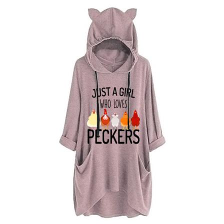 Kvinnor Hög Låg Fåll Med Fickor Tröjor Print Sweatshirts
