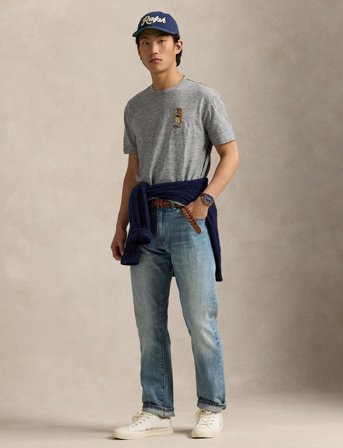 Polo Ralph Lauren Classic Polo Bear Slub Jersey T-Shirt - Grey - L