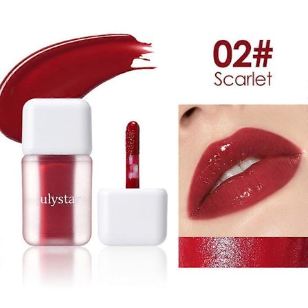 6 farger Lip Lipstick Water Gloss Tint, Fuktighetsgivende Vanntett Flytende Leppestift, Ikke-klissete, Høy Pigmentering, Langvarige Farger