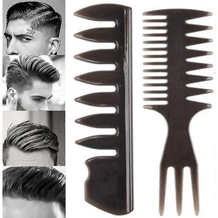 2 stk Acsergery Herre Styling Kam, profesjonelt Herre Styling Kam Sett Herrefrisørverktøy Gave