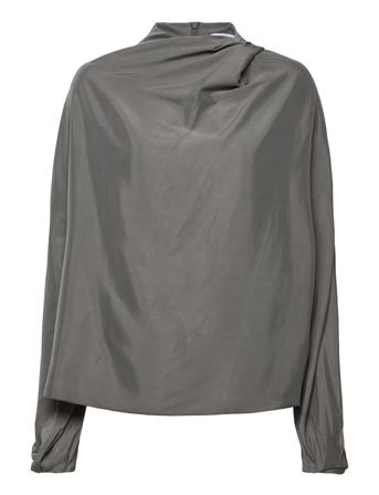 Lima Blouse Pitkähihainen Pusero Paita Khaki Green Ahlvar Gallery