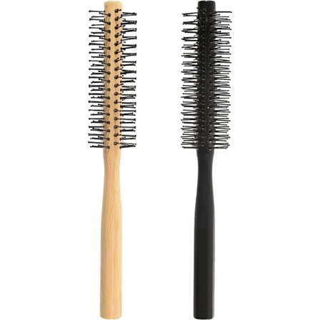2 stk rund hårbørste, rund børste, liten rund børste, skjegg, rund børste for føntørking og daglig styling