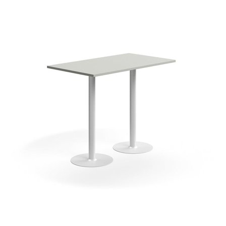 Bar table VERTICUS, 1400x800x1100 mm, light grey/white
