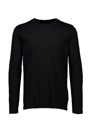 Lindbergh Basic O-Neck Stretch Tee L/S Kavajer Herr Svart XXL