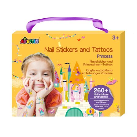 Avenir Nail Stickers Og Tatoveringer Prinsesse