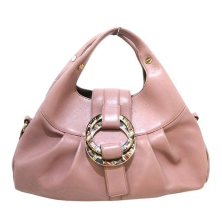 Bvlgari Vintage Pre-owned Leather Håndtaske Pink, Dame Vintage Tasker, Størrelse: ONE Size