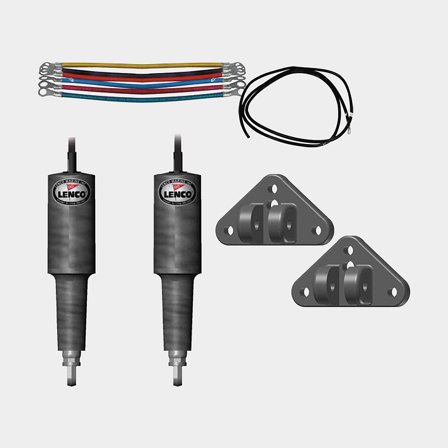 Trimplan cylinder Lenco, 12 V, 2 x cylindre + kabel (1.8 meter) + beslag