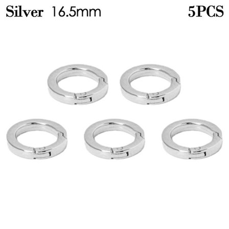 5st Spring O-Ring Spännen Karbinhake Handväskor SILVER