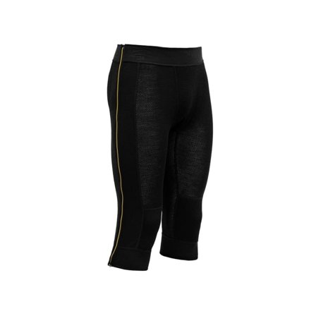 Devold Men's Wool Mesh Zip-Off Capri Men base layer trousers Black XXL