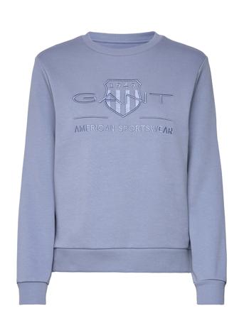 Reg Tonal Shield C-Neck Sweat GANT Blue