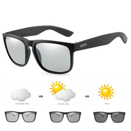 Nya Polariserade Fotokromatiska Solglasögon Män Körning Kameleont Glasögon Man Dag Nattseende Förare Glasögon Lentes Sol Hombre