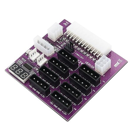 Atx 2 X 6pin strømforsyning breakout-kort adapterkonverter 12v for Ethereum (FW)