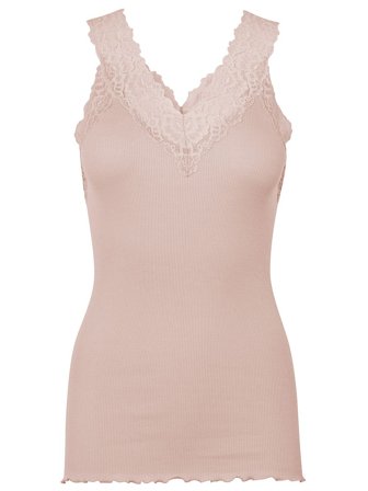 Rosemunde RWBernadine Organic Cotton SL Lace Top Vintage Powder M, Tøj & Bolig, Tøj, Toppe