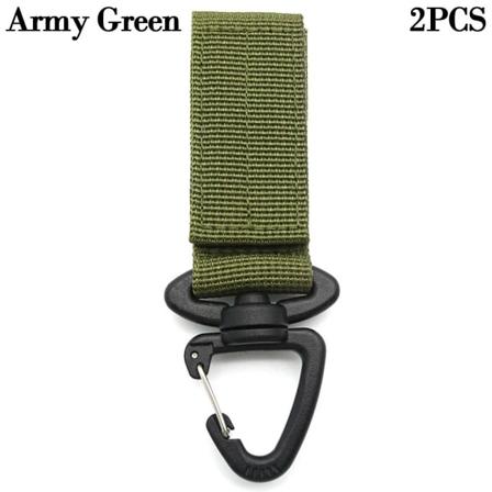 2stk Webbing Hængende Spænde Nøglering ARMY GREEN 2STK Army Green 2pcs