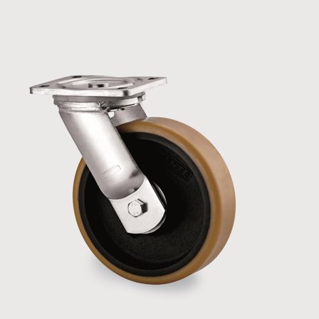 Tente 9680FTP125P63 Leddhjul uten brems, polyuret, plate 135 x 110 mm 125 mm, Garasjeinnredning & oppbevaring