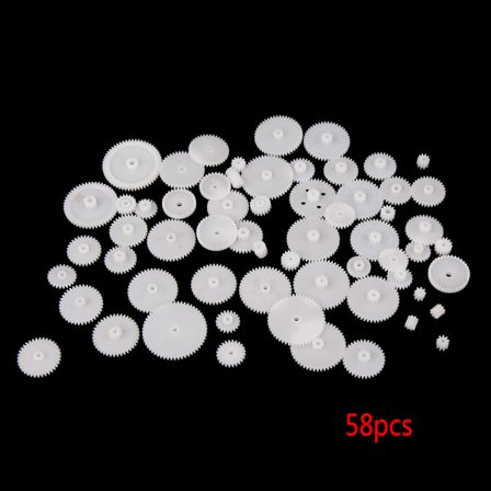 58 stilarter Plastgear Tandhjul Hele modulet 0.5 Robotdele gør-det-selv-tilbehør