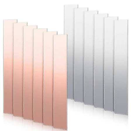 12 stk. Ren Kobber Sink Anode Plate 99,9% Høy Renhet Kobber Sink Elektrode Strips 0,04 Tommer X 0,98