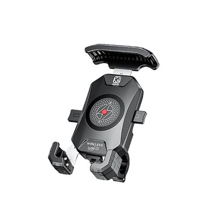 12v Motorcykel 20w Typ C Pd 15w Qi Trådlös Laddare Stativ Mobiltelefonhållare