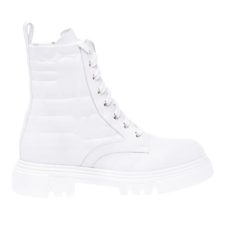 Baldinini Combat Støvler in leather Hvid, Dame, Størrelse: 36 1/2 EU