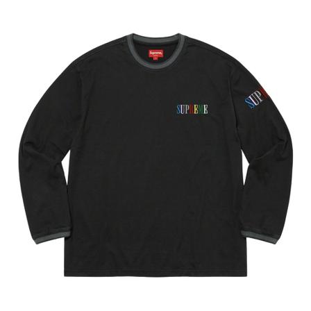 Supreme T-Shirts Sort, Herre Langærmet