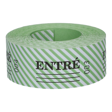 Entrébiljetter 1-500 Grön