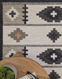 Ullmatta Röllakan Arvika Grå - 80x200 cm - KM Carpets