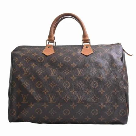 Louis Vuitton Vintage Pre-owned Speedy 35 Monogram Håndtaske Brun, Dame Vintage Tasker, Størrelse: ONE Size