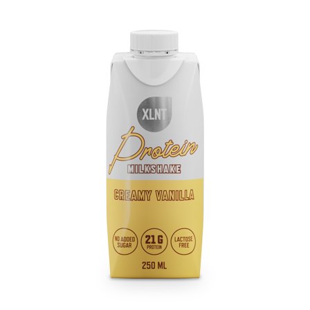 XLNT SPORTS Protein Milkshake - Färdigblandad proteinshake i vanilj, Kosttillskott, Drycker, Proteindryck