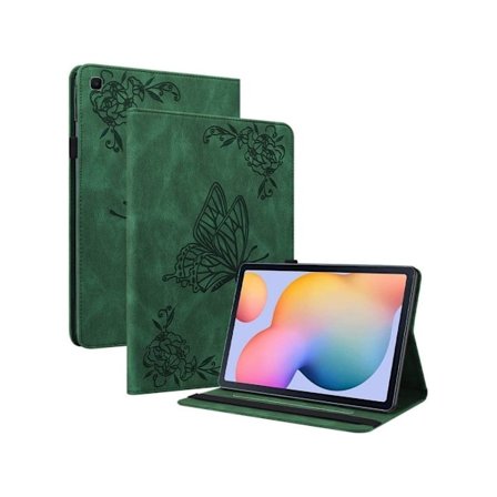 Surfplatta Fodral Samsung Galaxy Tab S6 Lite 10.4 2020 Sm P610/p615 Grön Fjäril