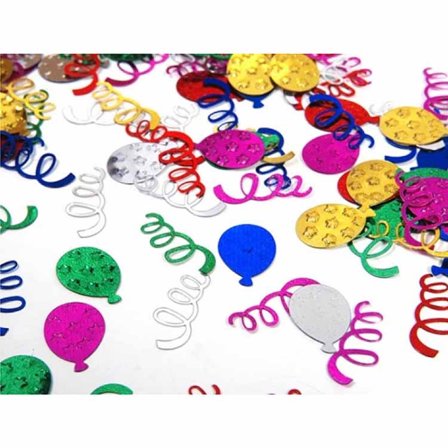 Konfetti ballonger och girlanger