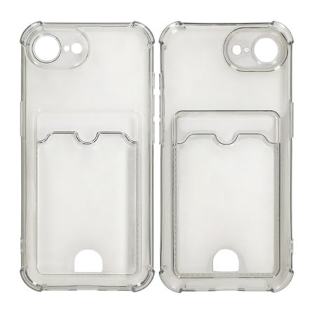 iPhone 16e Mobilskal Stöttåligt med Korthållare - Svart